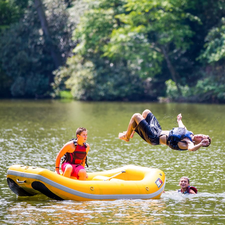 jumping-off-raft