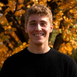 fall leaves smiling boy