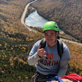 man rock climbing
