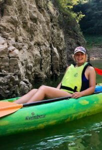 girl kayaking