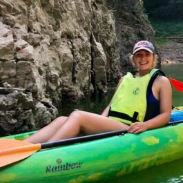 girl kayaking