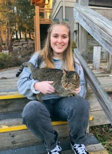 girl with cat