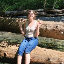 girl by river